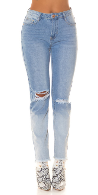 Hoge taille mom jeans blauw